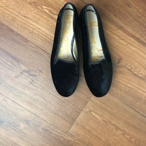 Sam Edelman Black Velvet Loafer